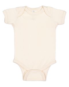 Rabbit Skins 4400 - Infant 5 oz. Baby Rib Lap Shoulder Bodysuit Naturel