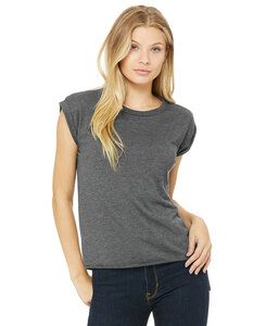 BELLA+CANVAS B8804 - Womens Flowy Muscle Tee with Rolled Cuff