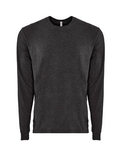 Next Level NL6411 - Adult Sueded Long Sleeve Tee Heather Charcoal