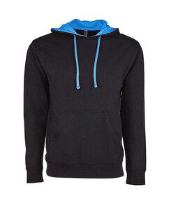 Next Level NL9301 - Unisex French Terry Pullover Hoody Black / Turquoise