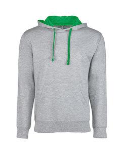 Next Level NL9301 - Unisex French Terry Pullover Hoody Heather Gray/Kelly Green