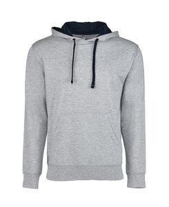 Next Level NL9301 - Unisex French Terry Pullover Hoody Heather Gray/Midnight Navy
