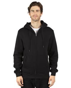 Threadfast 320Z - Unisex Ultimate Fleece Full-Zip Hooded Sweatshirt Black
