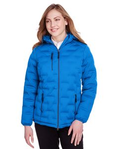 North End NE708W - Ladies Loft Puffer Jacket Olym Blu/Crbn