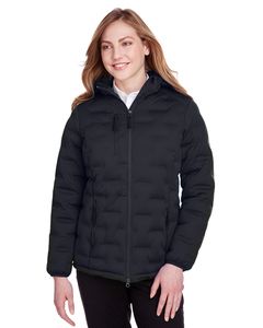 North End NE708W - Ladies Loft Puffer Jacket Black/Carbon