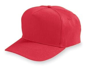 Augusta Sportswear 6207 - Youth Five Panel Cotton Twill Cap Red