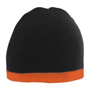 Augusta Sportswear 6820 - Augusta Sportswear 6820 -Gorro tejido de dos tonos  Black/Orange