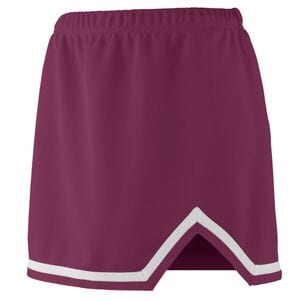 Augusta Sportswear 9126 - Girls Energy Skirt Maroon/White