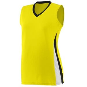 Augusta Sportswear 1356 - Girls Tornado Jersey Power Yellow/ Black/ White