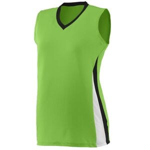 Augusta Sportswear 1356 - Girls Tornado Jersey Lime/ Black/ White