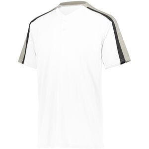 Augusta Sportswear 1558 - Youth Power Plus Jersey 2.0 White/ Silver Grey/ Black