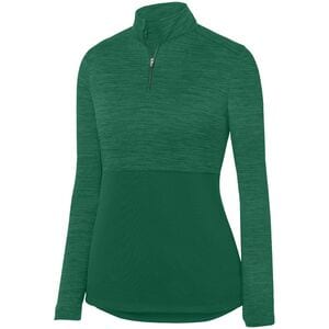 Augusta Sportswear 2909 - Ladies Shadow Tonal Heather 1/4 Zip Pullover Dark Green