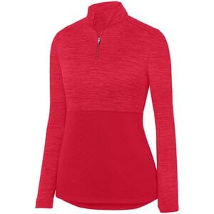 Augusta Sportswear 2909 - Ladies Shadow Tonal Heather 1/4 Zip Pullover Red