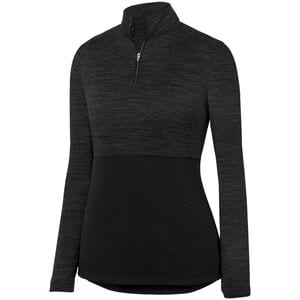 Augusta Sportswear 2909 - Ladies Shadow Tonal Heather 1/4 Zip Pullover Black