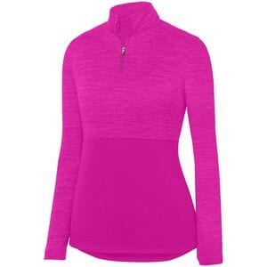 Augusta Sportswear 2909 - Ladies Shadow Tonal Heather 1/4 Zip Pullover Power Pink