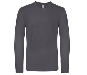 B&C BC05T - Long-sleeved men's t-shirt Dark Grey