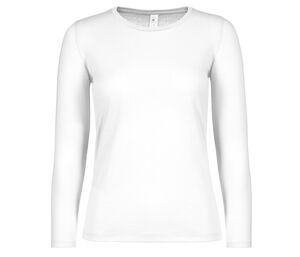 B&C BC06T - Camiseta feminina de manga comprida Branco