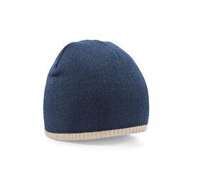 BEECHFIELD BF44C - Gorro - Two-Tone Knitted Hat French Navy/ Stone
