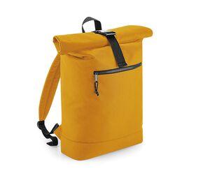 Bagbase BG286 - Backpack with roll-up closure made of recycled material Musztardowy