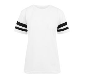 Build Your Brand BY033 - Camiseta de malha feminina Branco / Preto