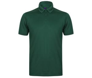 HENBURY HY460 - Polo Homme en polyester stretch vert bouteille