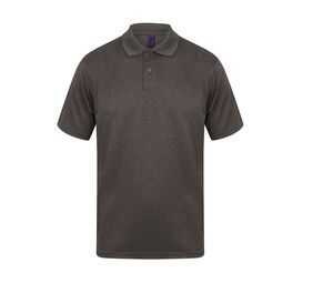 Henbury HY475 - Men's Coolplus® Polo Shirt Heather Charcoal
