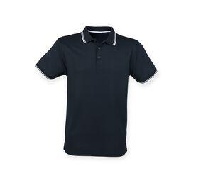 Henbury HY482 - Polo collar and contrasting sleeves Navy / White