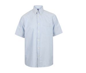 Henbury HY515 - Short sleeve classic Oxford shirt Pool Blue