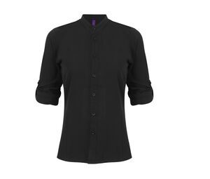 Henbury HY593 - Woman shirt collar mao Black