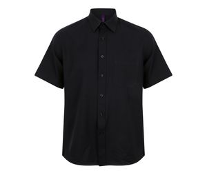 Henbury HY595 - Wicking antibacterial short sleeve shirt Navy