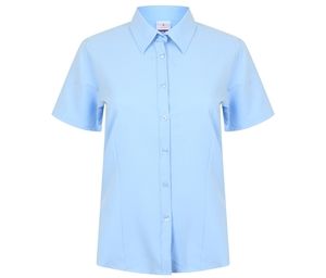 Henbury HY596 - Camisa mulher respirável manga curta Azul claro