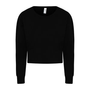 AWDIS JH035 - Short women's sweatshirt Deep Black
