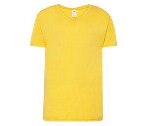 JHK JK401 - T-shirt met V-hals 160 Mustard Heather