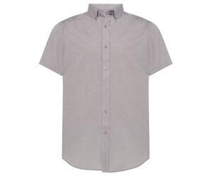 JHK JK605 - Oxford short sleeves men shirt Silver