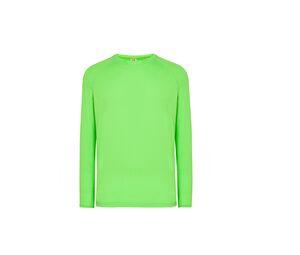 JHK JK910 - Shirt sports long sleeves Lime Fluor