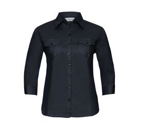Russell Collection JZ18F - Camisa de Mangas 3/4 para mujer