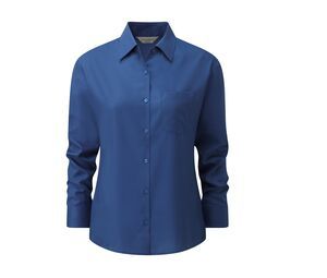 Russell Collection JZ34F - Women's Poplin Shirt Royal blue