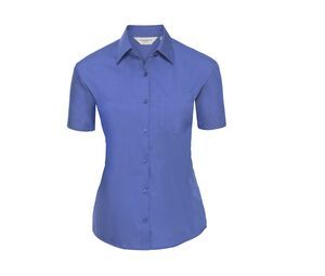 Russell Collection JZ35F - Ladies’ Poplin Shirt Corporate Blue