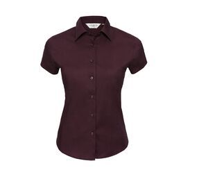 Russell Collection JZ47F - Ladies' Short Sleeve Fitted Shirt Port