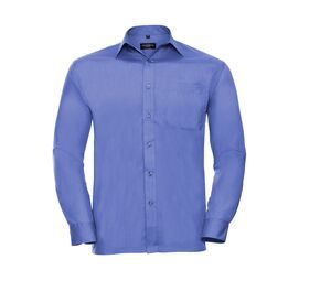 Russell Collection JZ934 - Camisa de popelina masculina Corporate Blue