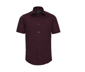 Russell Collection JZ947 - Men's Short Sleeve Fitted Shirt Port