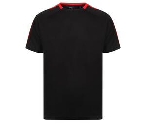 Finden & Hales LV290 - T-shirt d'équipe Noir-Rouge