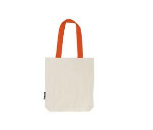 Neutral O90002 - Shopping bag with contrasting handles Nature / Orange