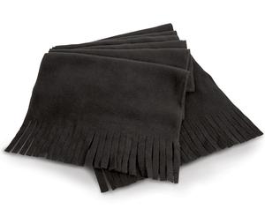 Result RS143 - Fringed fleece scarf Black