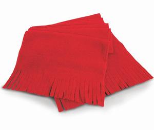 Result RS143 - Fringed fleece scarf Red