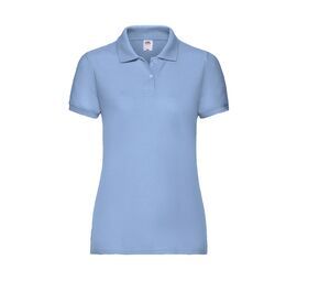Fruit of the Loom SC281 - Women's piqué polo shirt Sky Blue