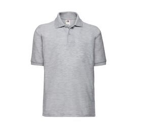 FRUIT OF THE LOOM SC3417 - Polo manches longues enfant Heather Grey