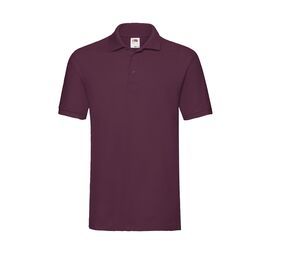 Fruit of the Loom SC385 - Men's Premium 100% Cotton Polo Shirt Burgundy