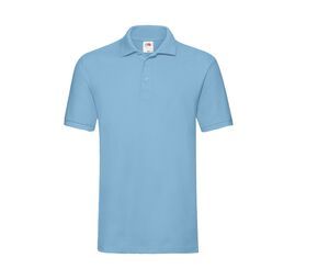 Fruit of the Loom SC385 - Men's Premium 100% Cotton Polo Shirt Sky