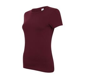 Skinnifit SK121 - Czuj się dobrze- kobieca koszulka Burgundowy